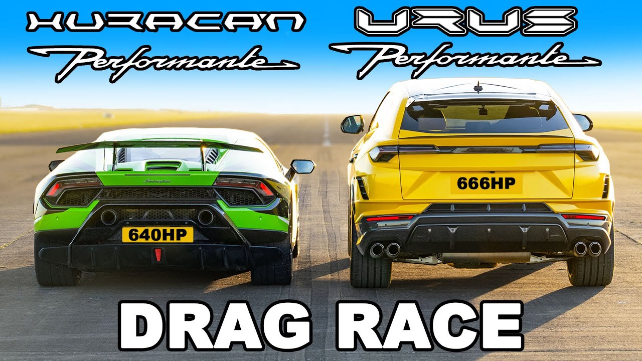 Lamborghini Huracan V Urus Performante Drag Race