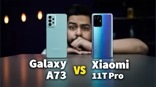 پوستر مقایسه گوشی شیائومی 11 تی پرو و سامسونگ گلکسی ای 73 Xiaomi...