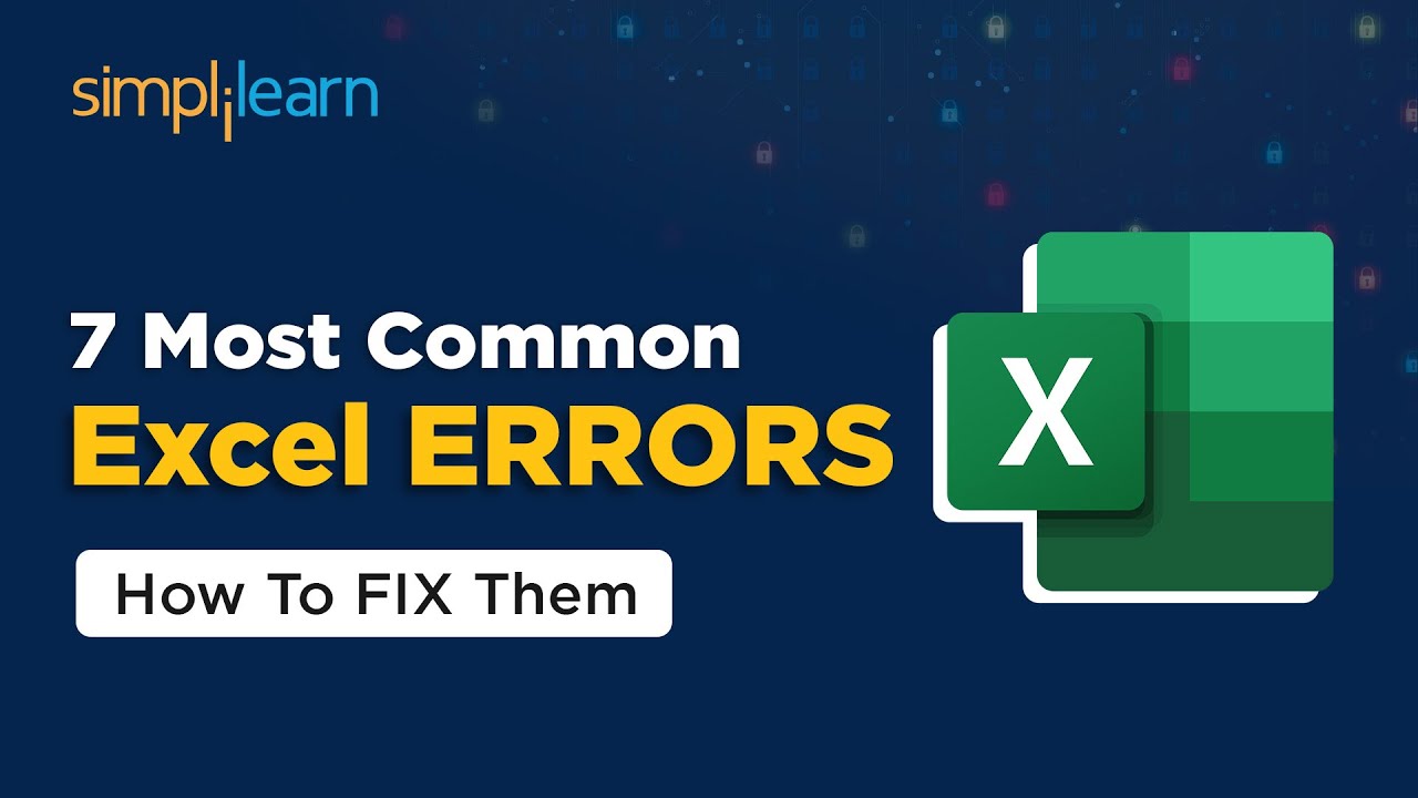 ویدیو 7 Most Common Excel ERRORS And How To FIX Them | Excel Training ...