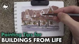 How to Paint a Building in Watercolors - Painting Tutorial